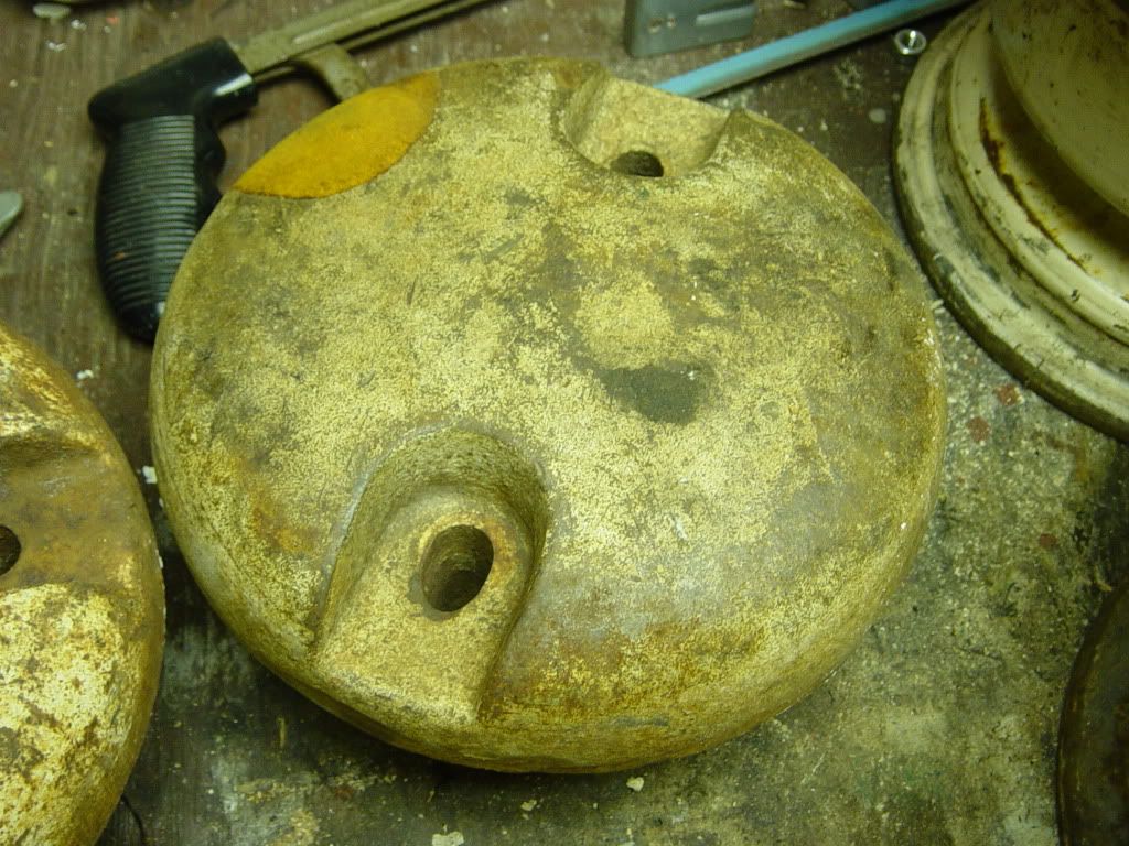 Pouring lead wheel weights Case Colt Ingersoll Tractors